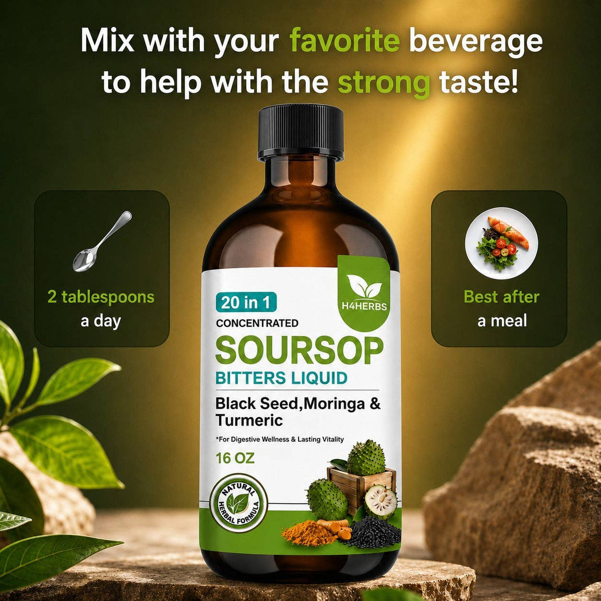 H for Herbs Soursop Bitters