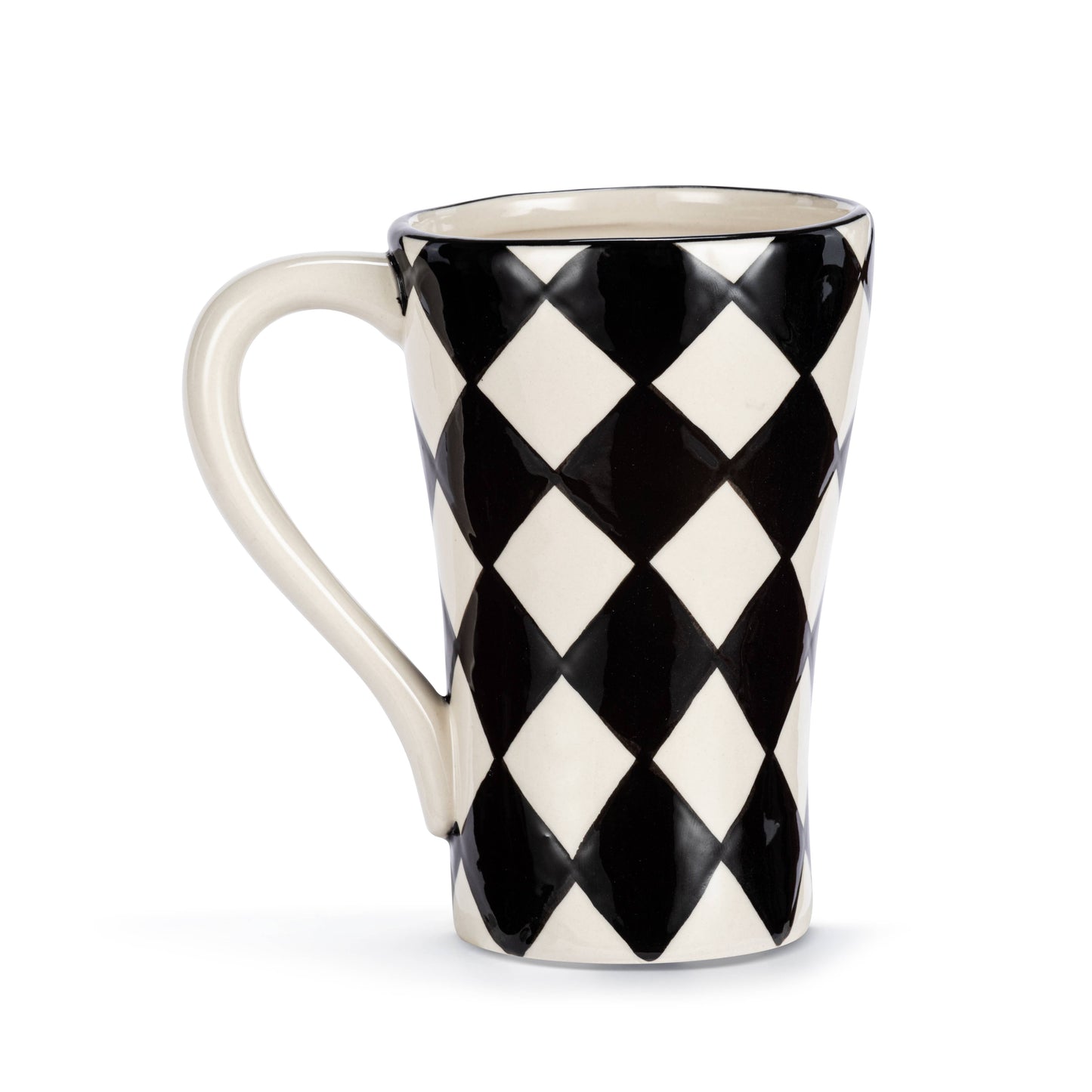 Demdaco's Diamond Checker Red Heart Mug - 15oz