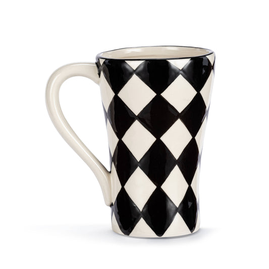 Demdaco's Diamond Checker Red Heart Mug - 15oz
