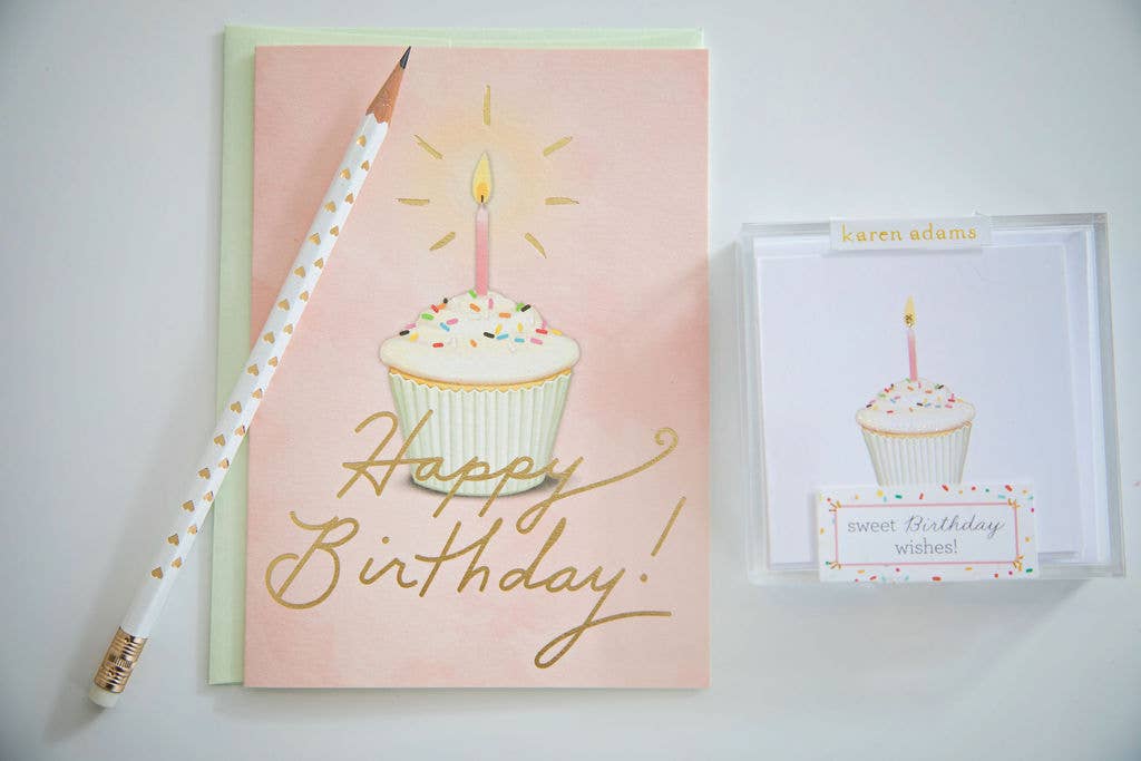 Karen Adams Golden Birthday Greeting Card