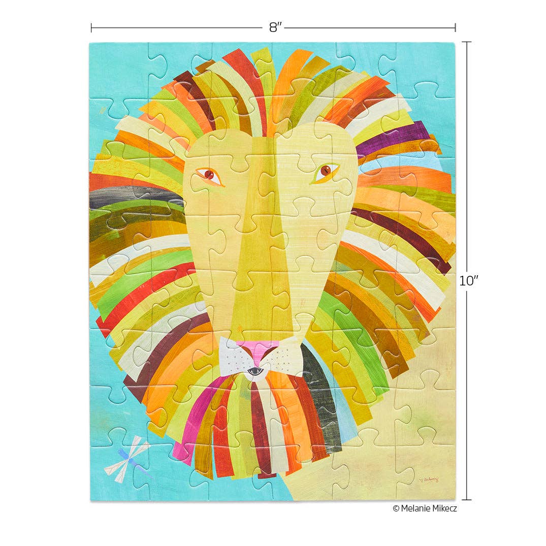 Werkshoppe's Colorful Lion 48 Piece Jigsaw Puzzle Snax