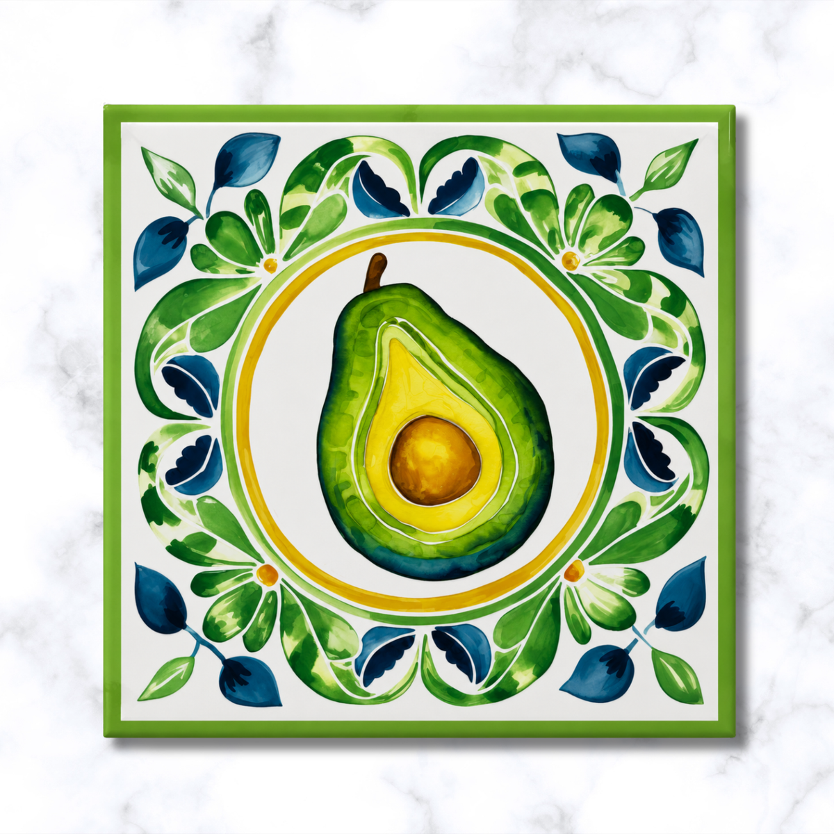 Highland Row Avocado Ceramic Trivet