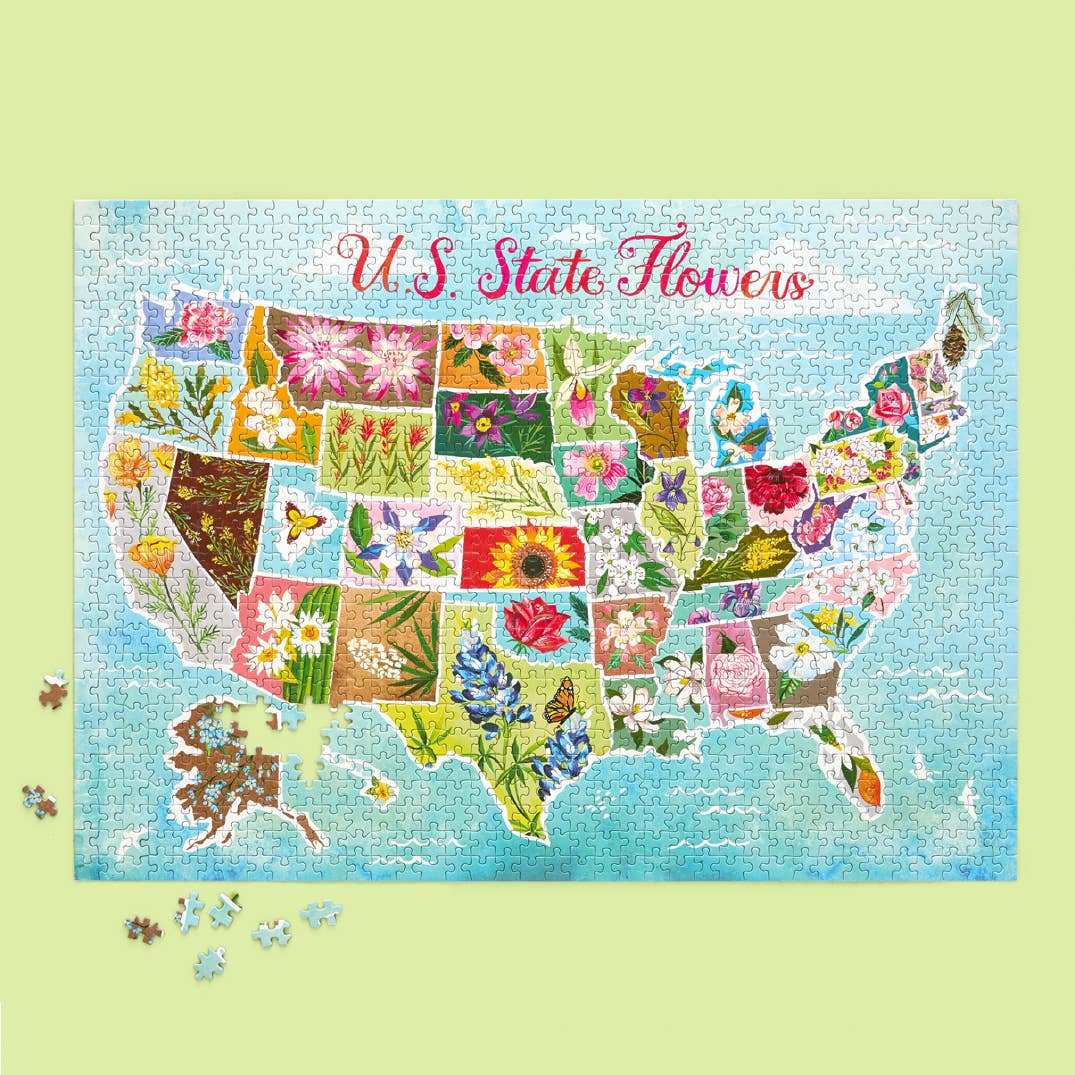 WerkShoppe U.S. State Flowers 1000 Piece Puzzle
