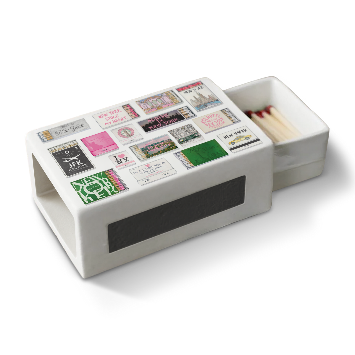 Toss Designs Ceramic Match Box- New York