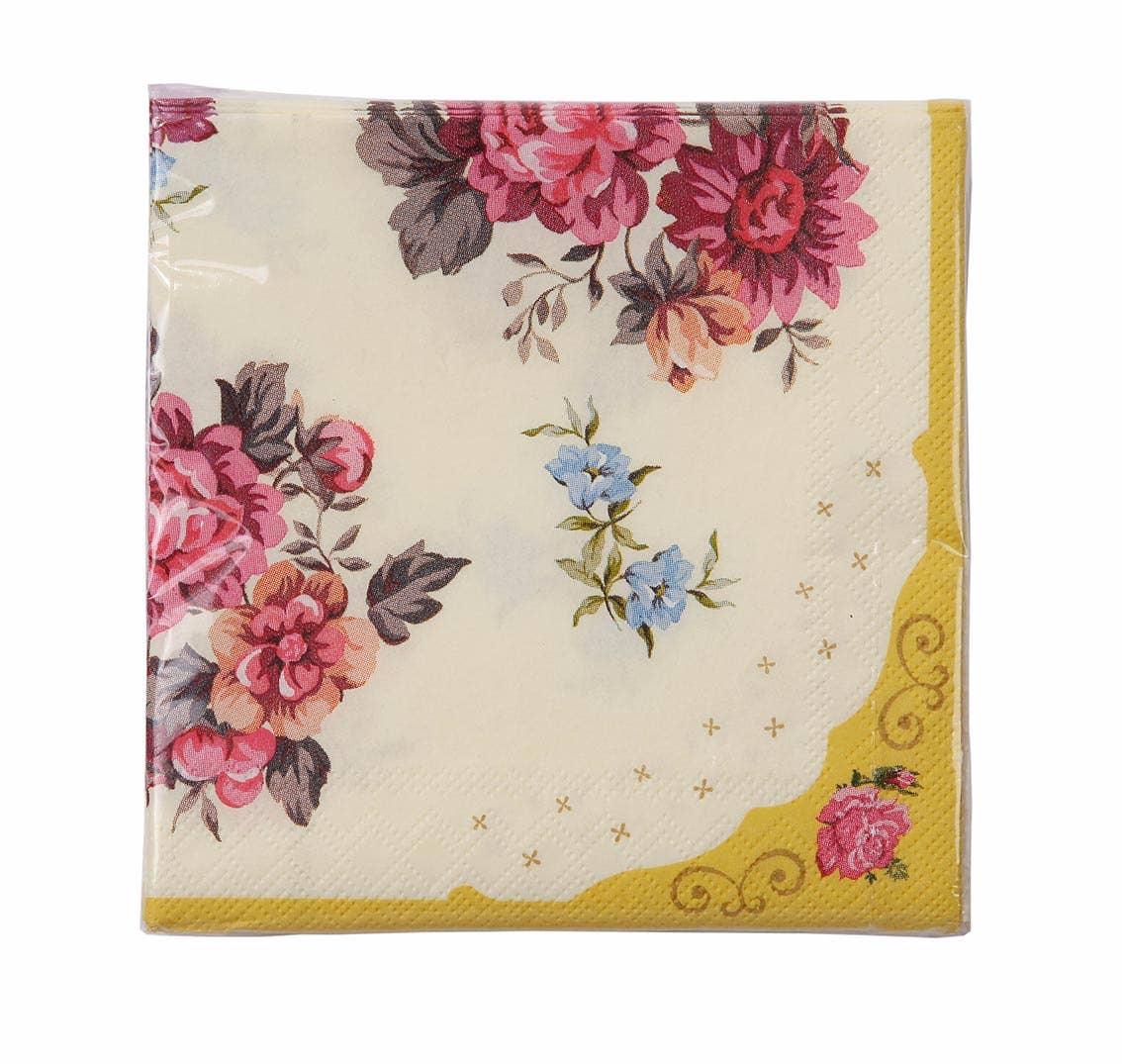 Talking Tables Floral Paper Napkins - 20 Pack | Tea Party Decor |