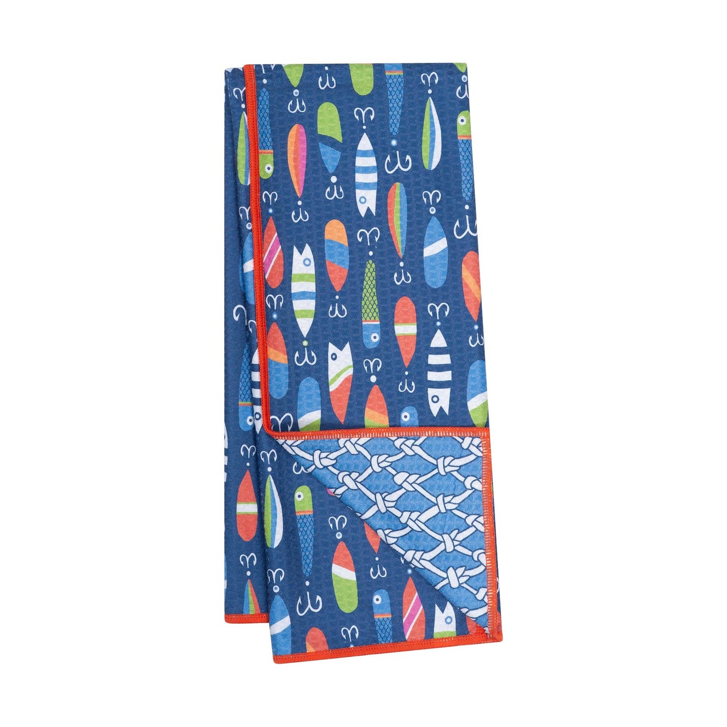 Once Again Home Anywhere Towel Reversible- Fishing Lures