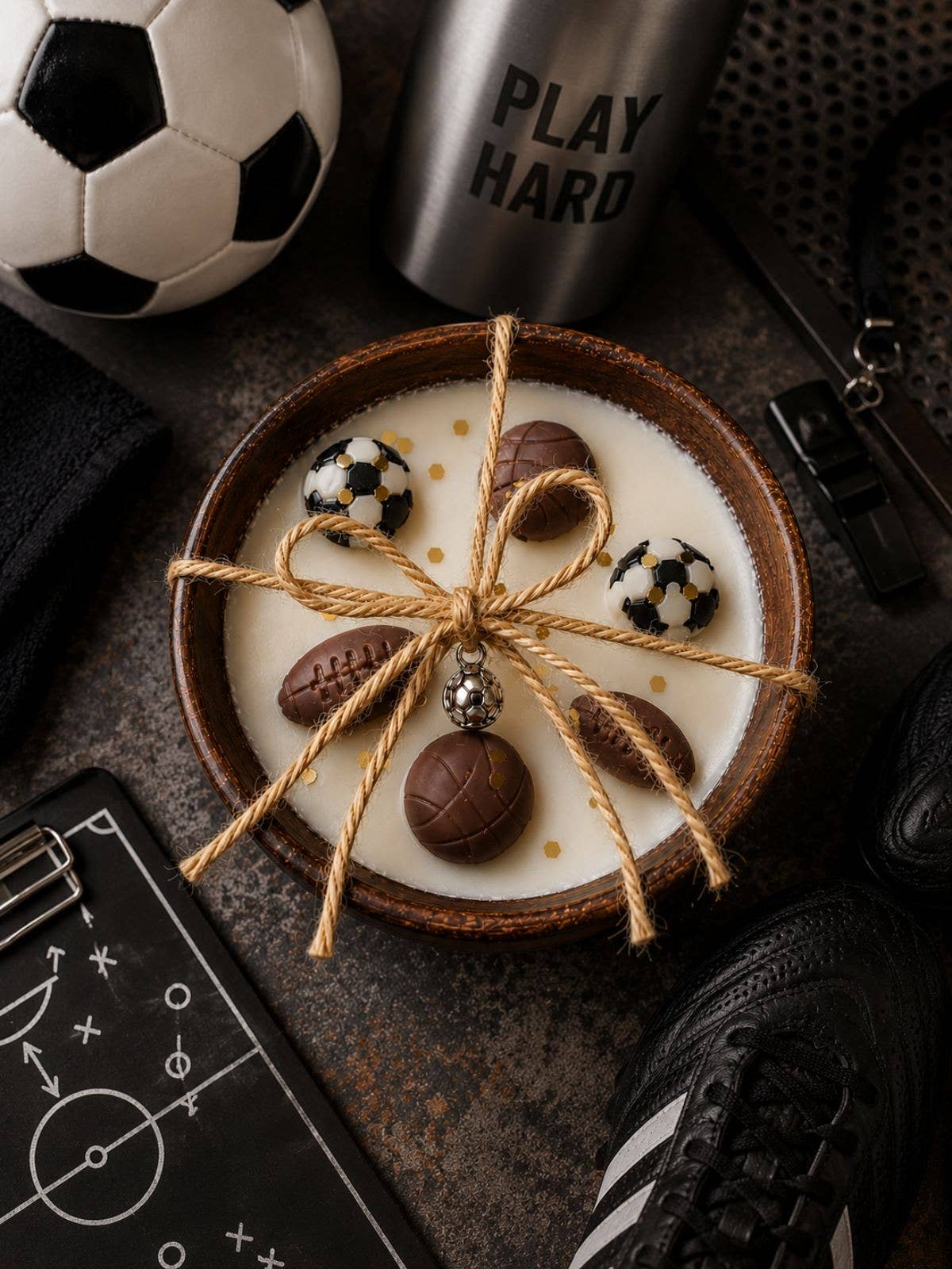 Held in Light - Game Day Candle – Soccer Fan Gift, Sport Love Gift