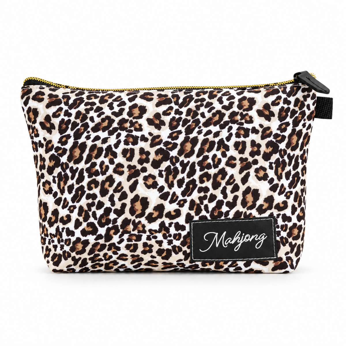 Cheetah Print Complete Mahjong Set with Mat & Carry Tote