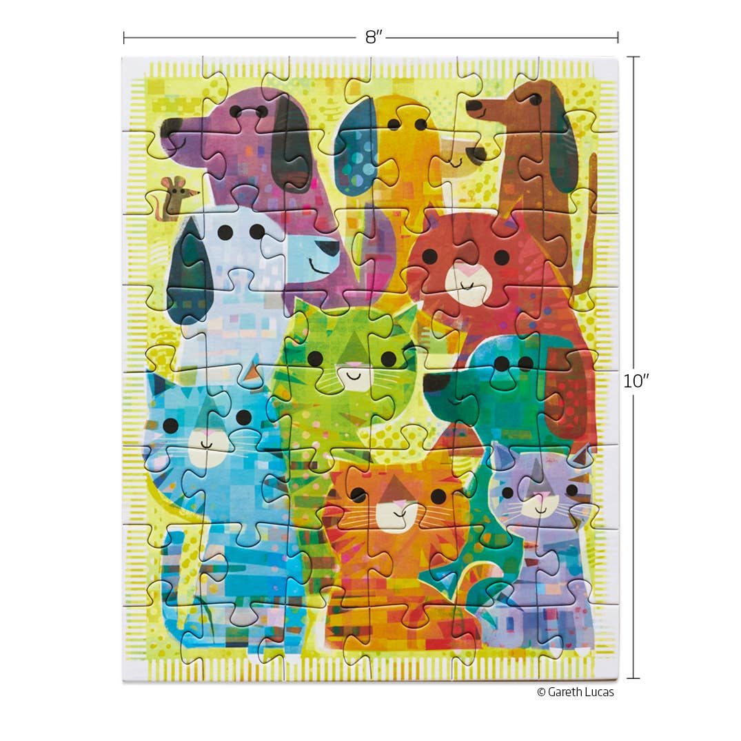 WerkShoppe Tats And Dods | 48 Piece Kids Puzzle Snax