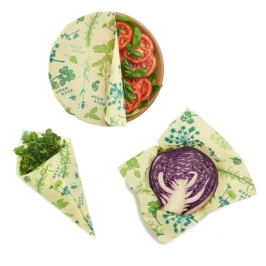 Bee’s Wrap® Assorted 3 Pack - Herb Garden, Plant Based Wax