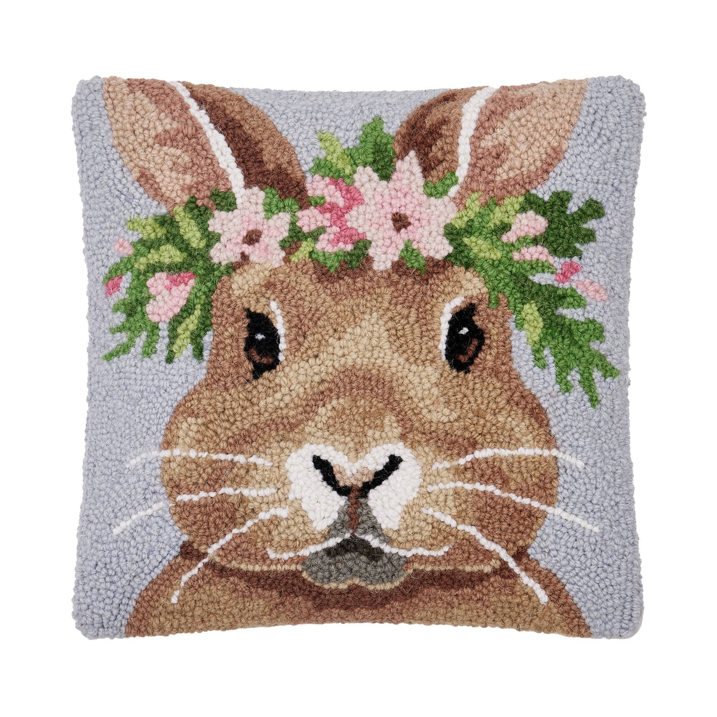 Peking Handicraft Bunny w/Crown Hook Pillow