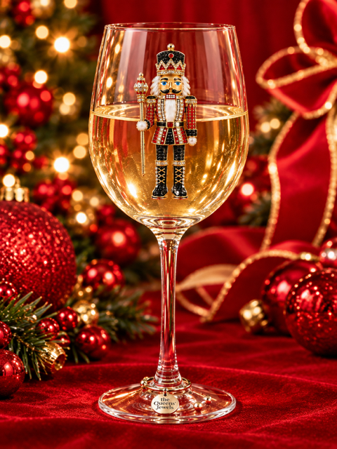 Queens' Jewels Nutcracker Jeweled Stemmed Wine Glass