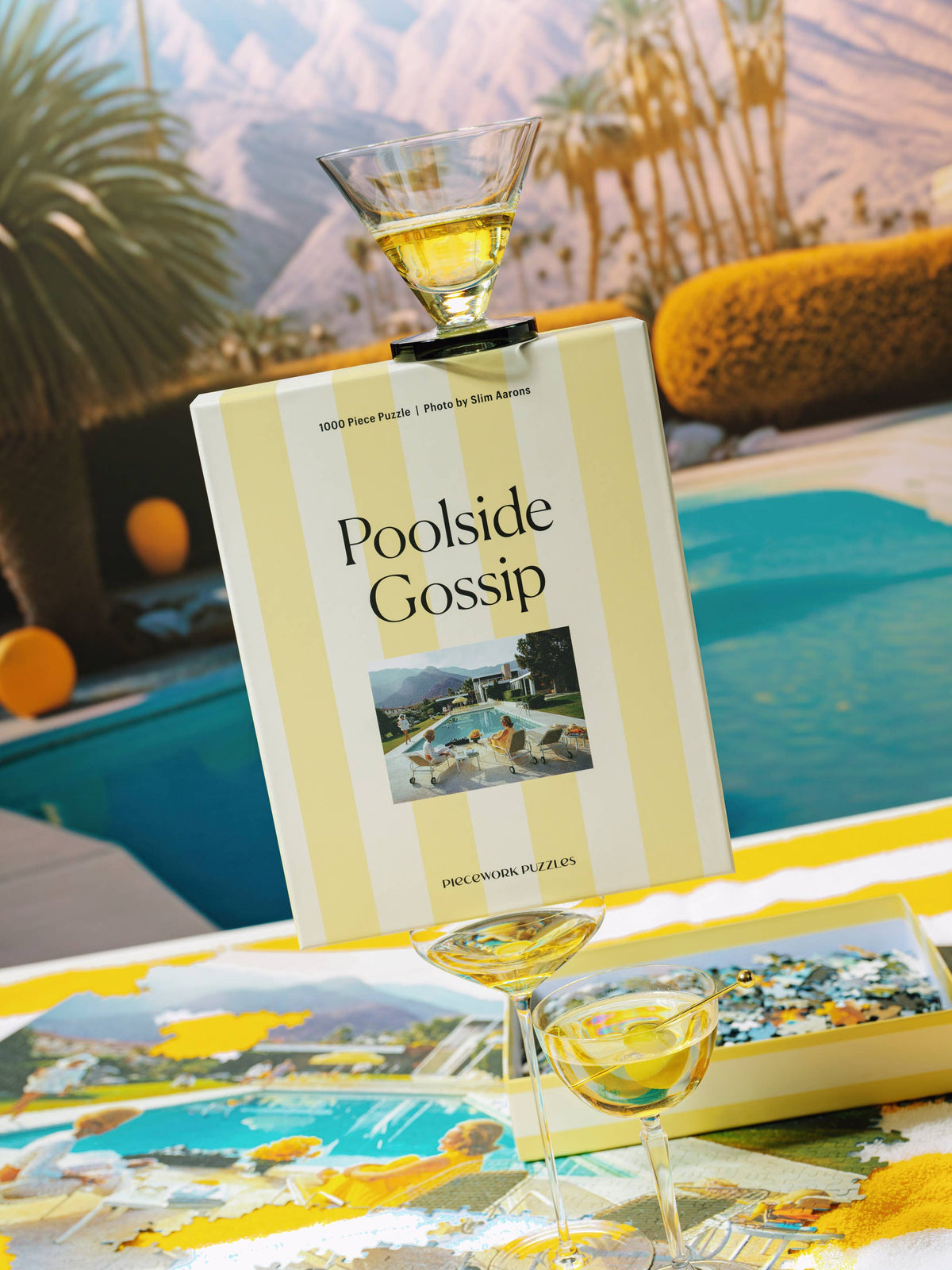 Piecework Poolside Gossip - Slim Aarons Collab - 1000 Piece Puzzle