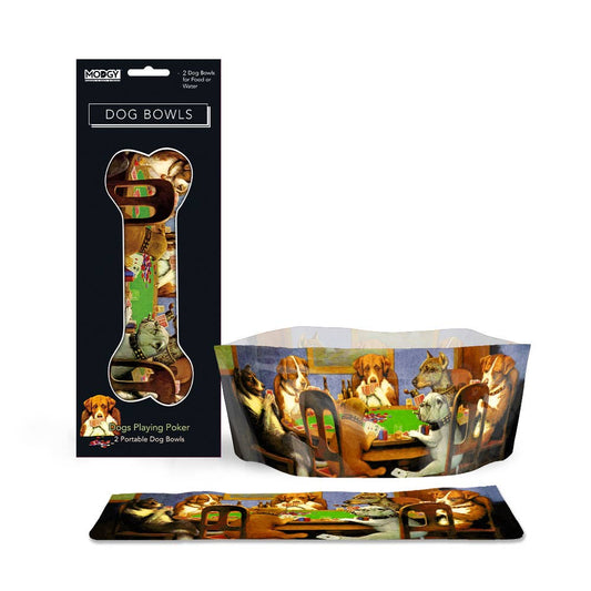 Modgy Dogs Playing Poker Dog Bowls