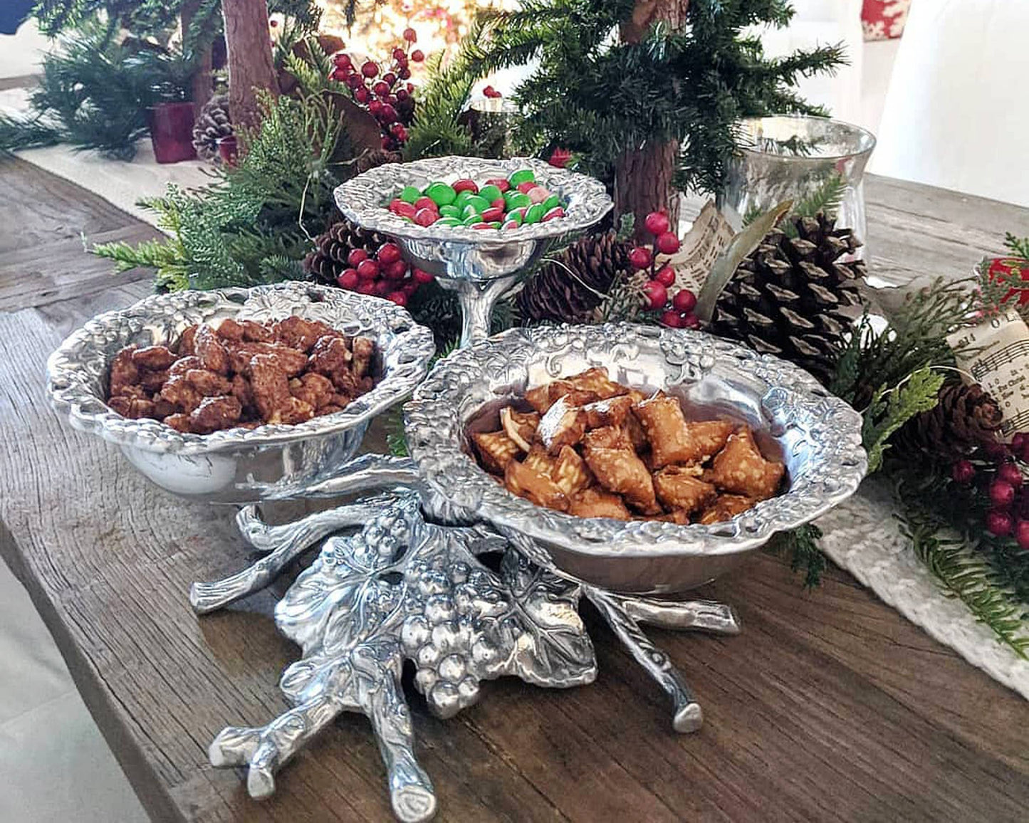 Arthur Court Grape 3-Tiered Bowl