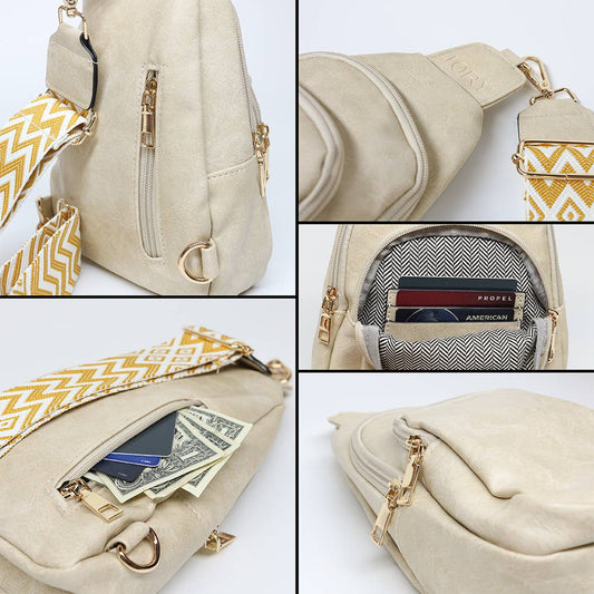 Seriously Shea Rebeca Ivory Sling Cross Body Bag