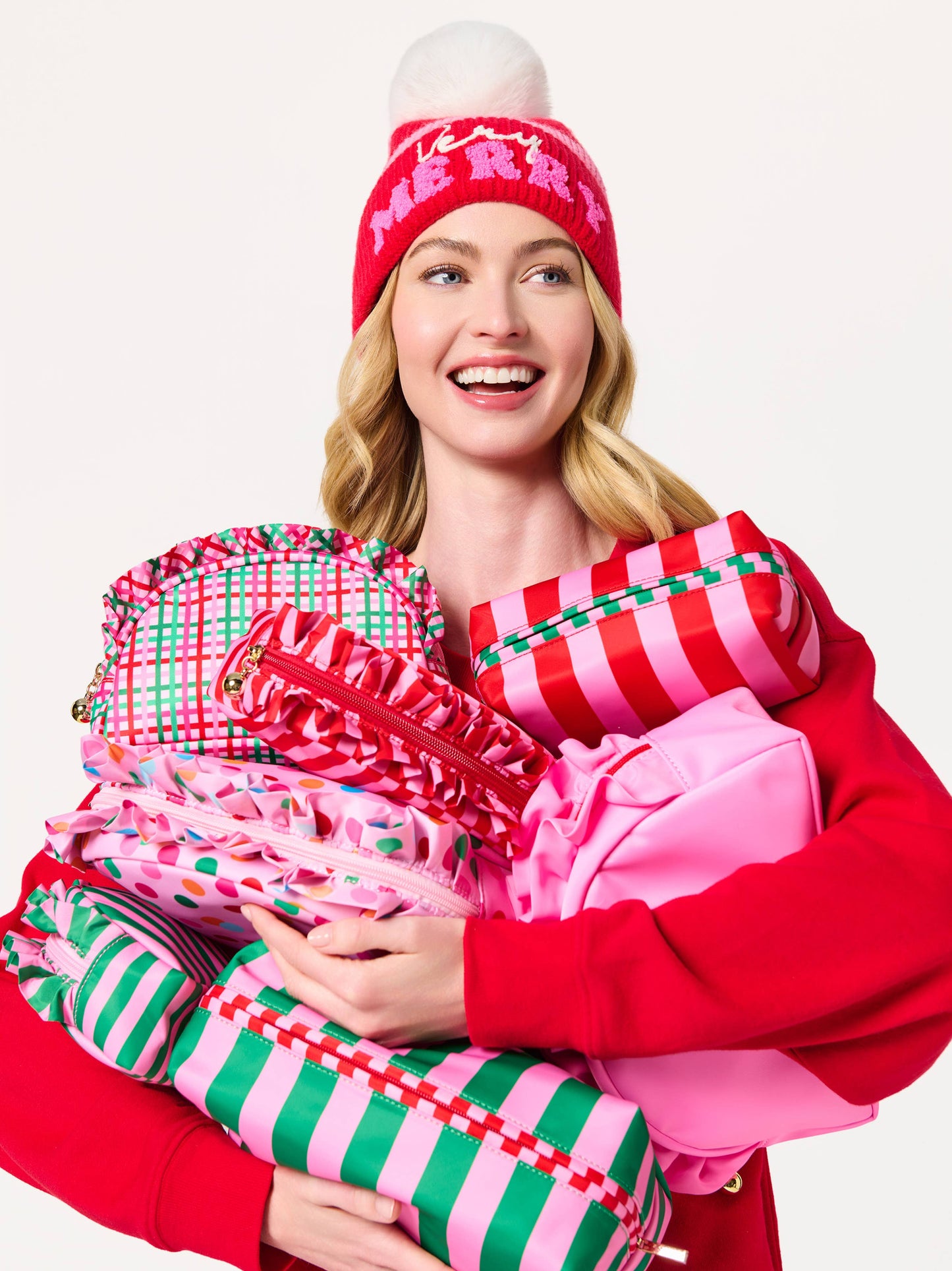 Shiraleah Plaid Ruffle Small Zip Pouch, Multi