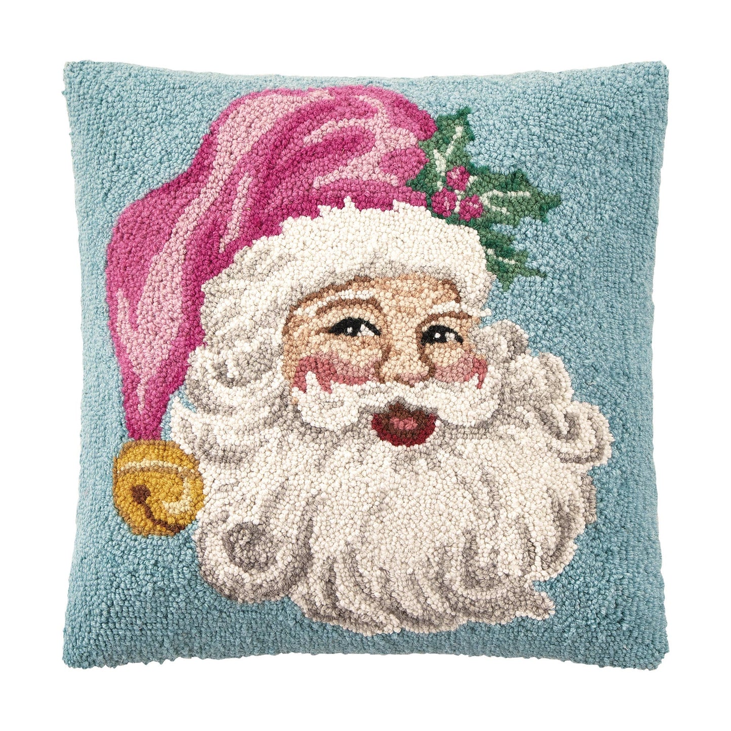 Peaking Handicraft Retro Pink Santa Hook Pillow