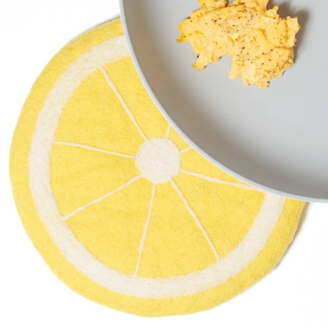 Once Again Home Wool Trivet - Lemon