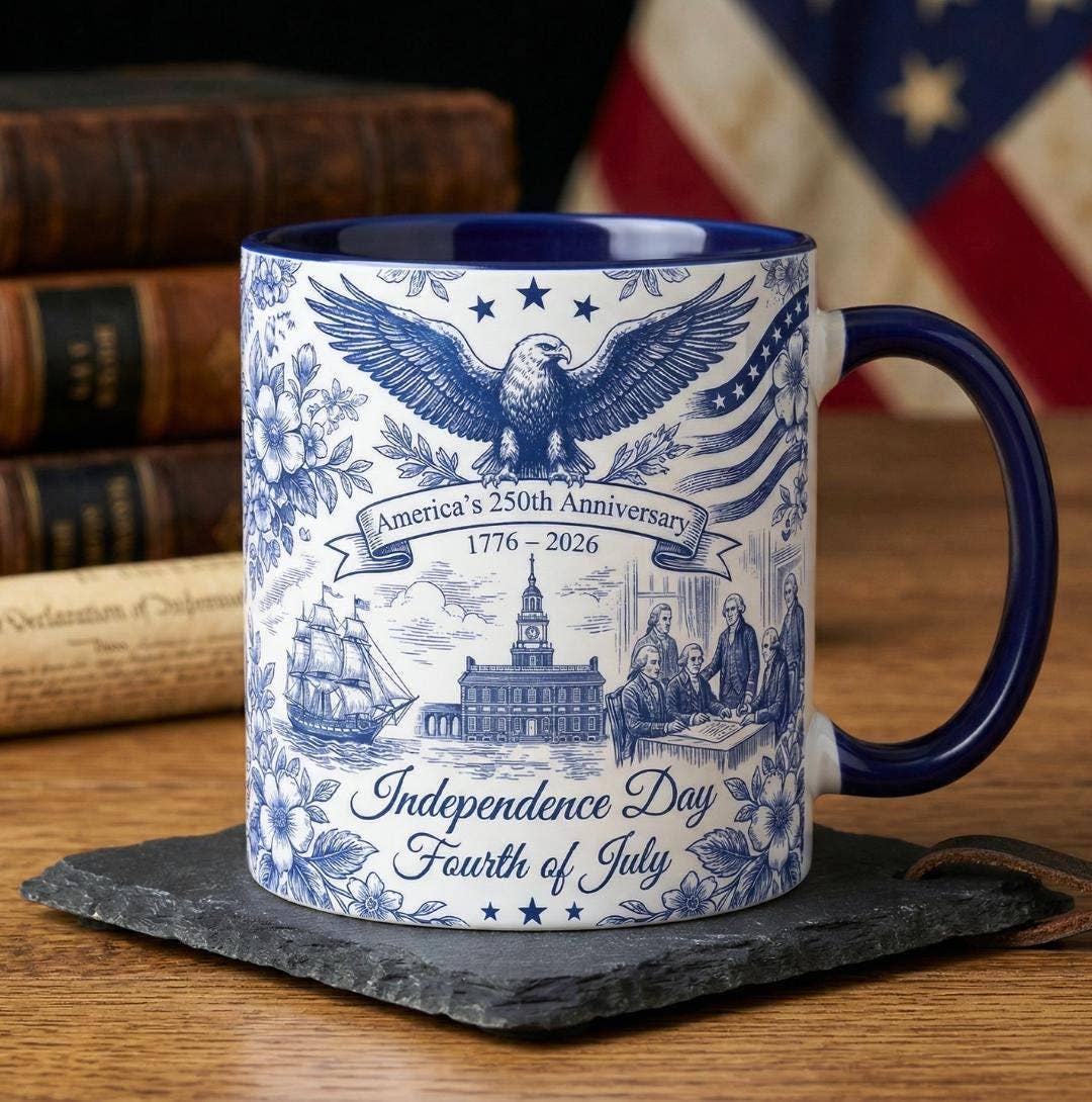 America's 250th Cup, Patriotic Liberty Bell Coffee Mug