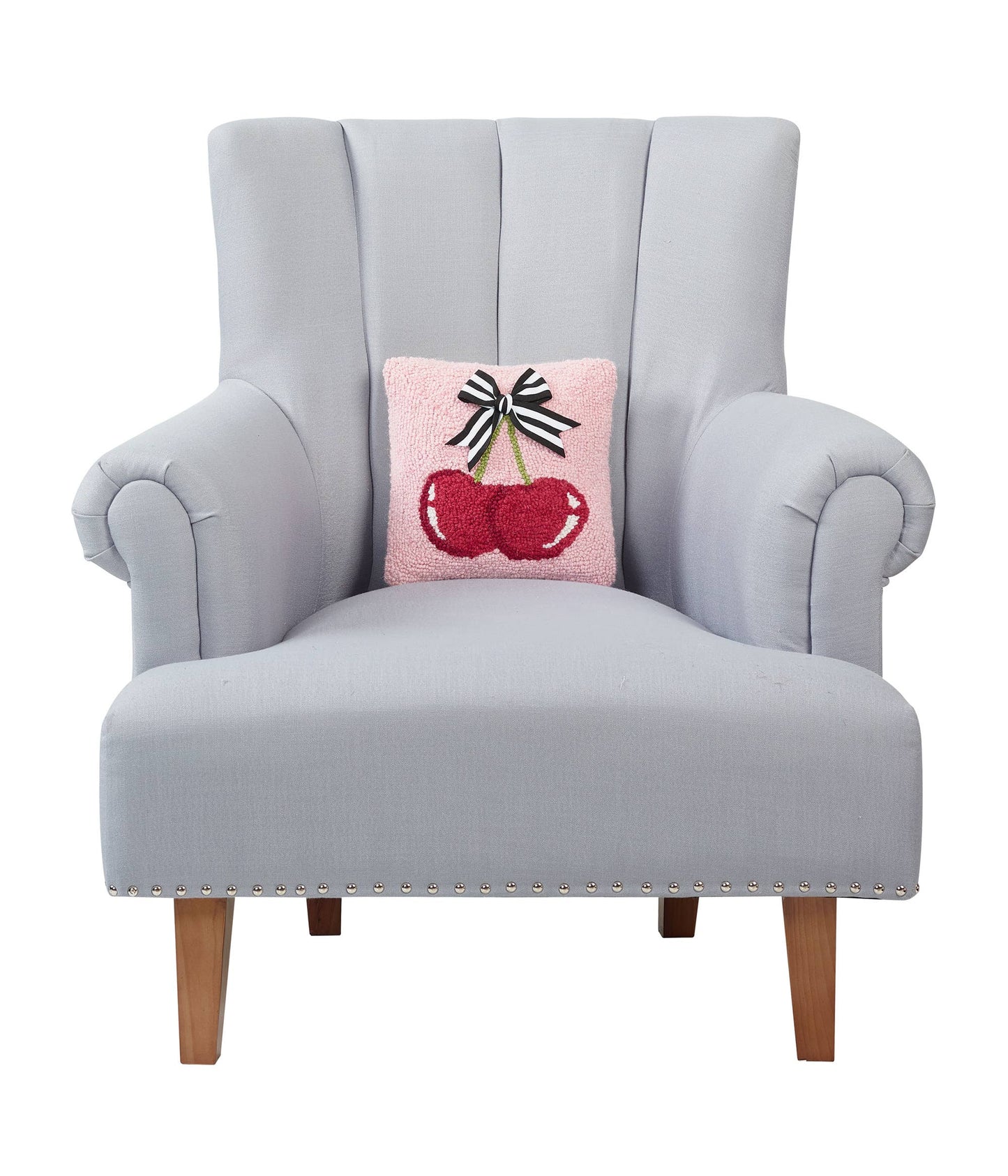 Peking Handicraft Cherries W/Ribbon Hook Pillow