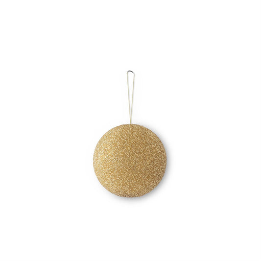 K&K Interiors Gold Seed Bead Round Ornament, 4.75"