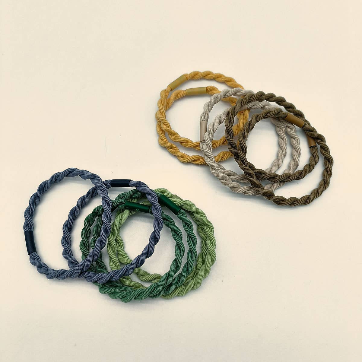 ACCITY Braided Cord Super Stretchy Elastic Hair Ties, 10pcs