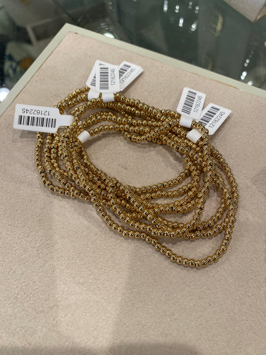 3mm Gold Beaded Stack Bracelet