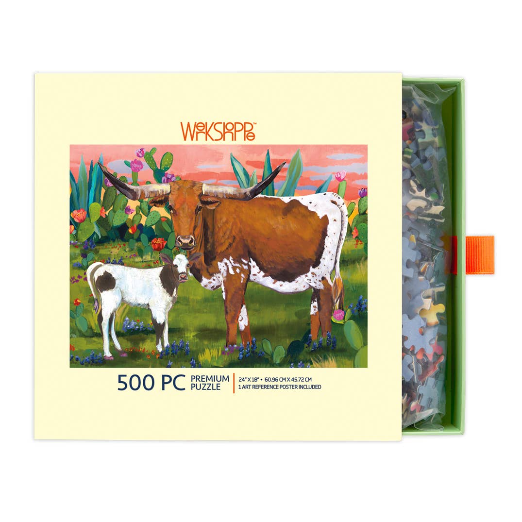 WerkShoppe Longhorns 500 Piece Puzzle