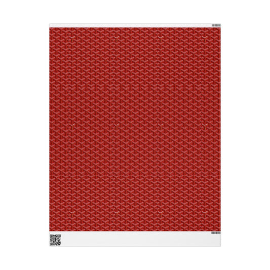 Heritage Red Chevron Wrapping Paper