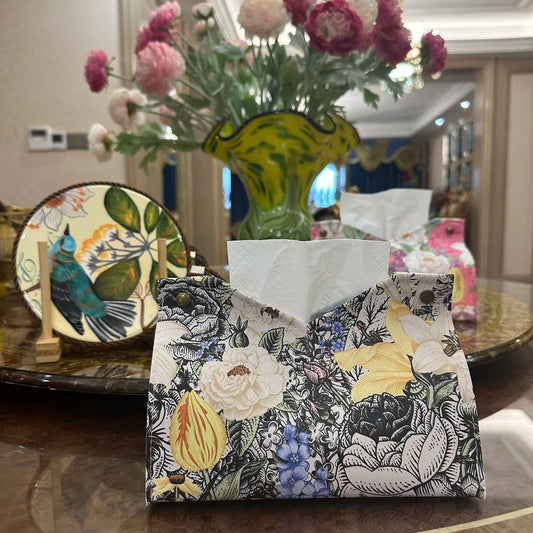 CREATIVE OIL PAINTING FLOWER LEATHER TISSUE