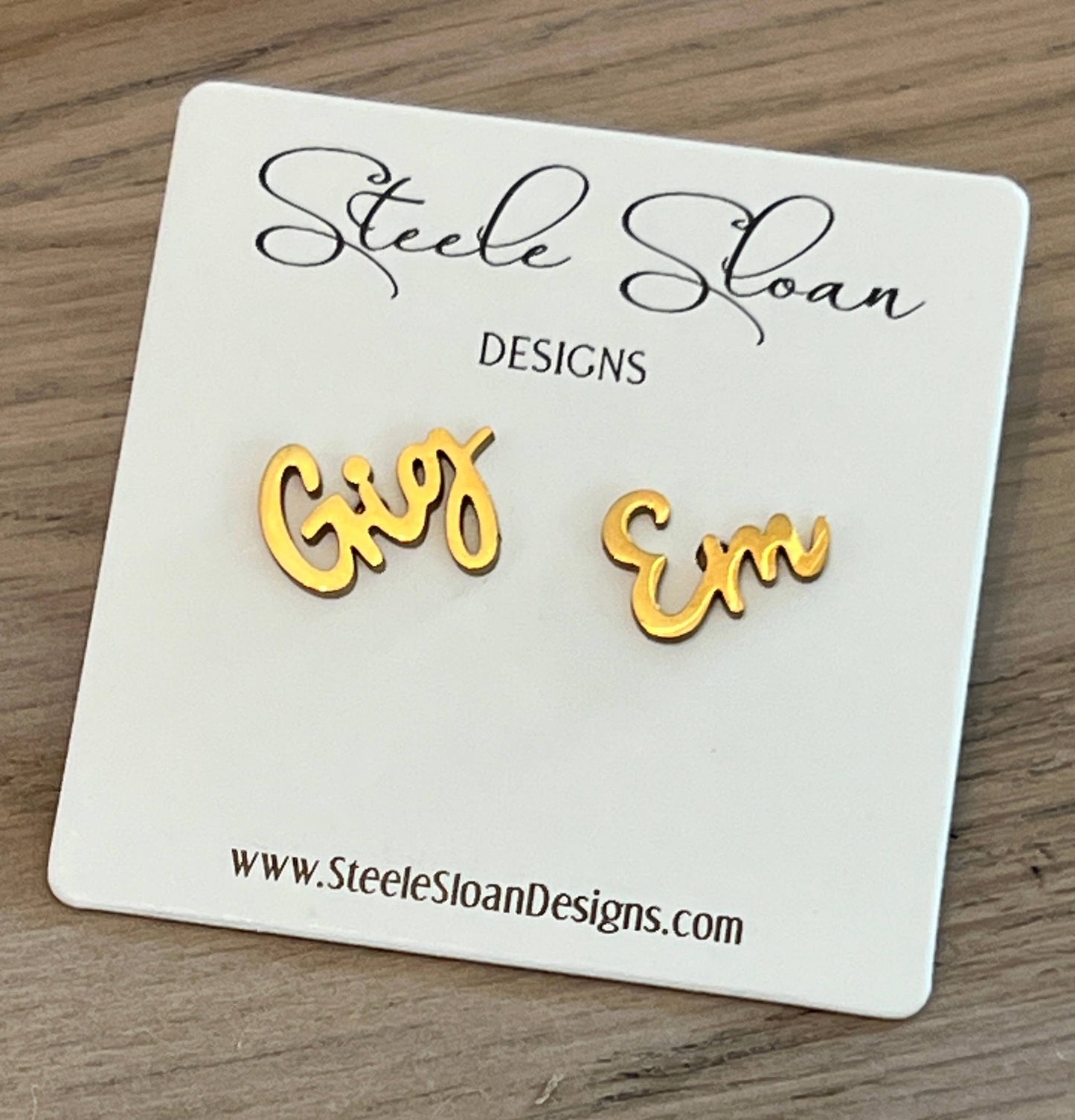 Steele Sloan Designs Gig Em Aggies Earrings/ Texas A&M