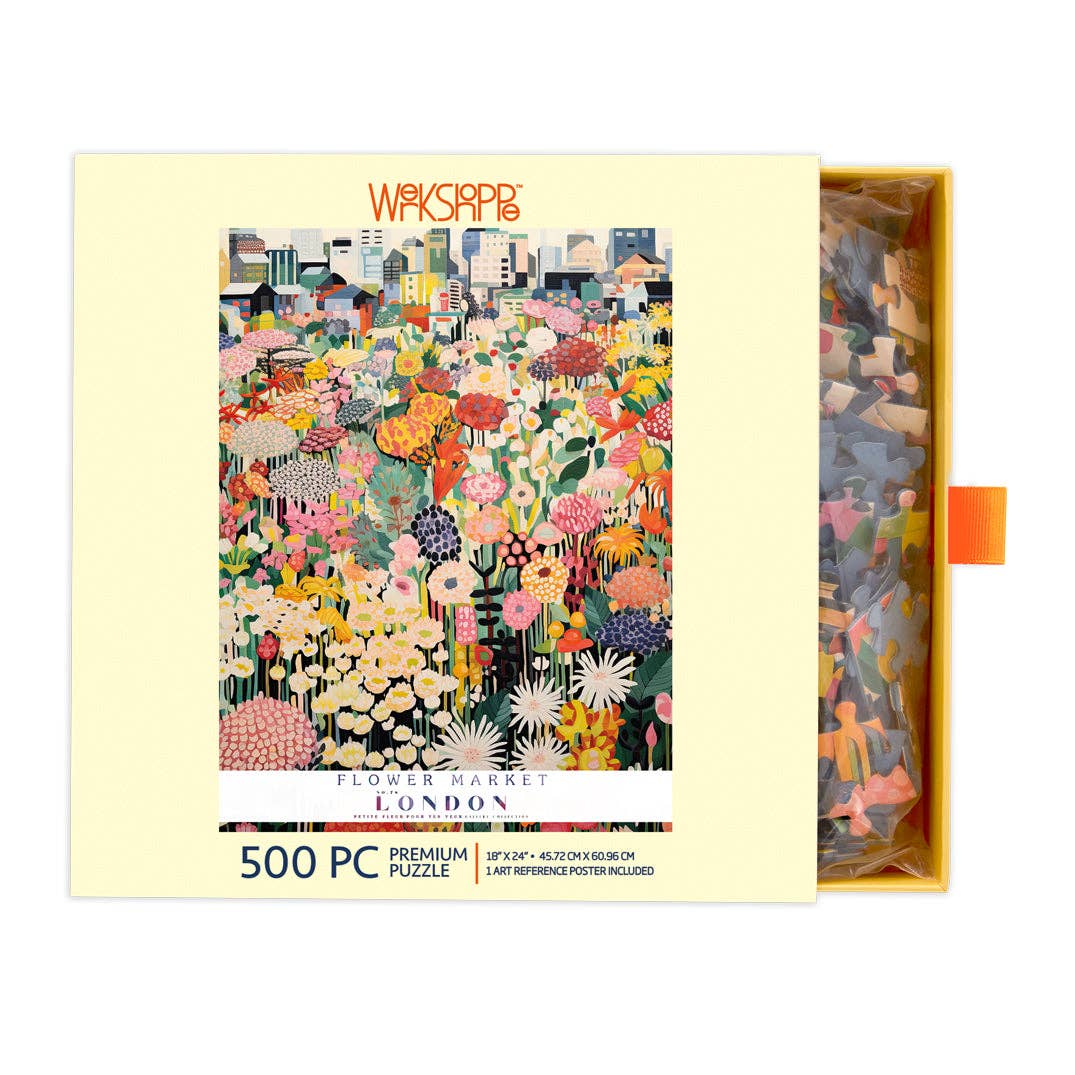 WerkShoppe London Flower Market 500 Piece Puzzle