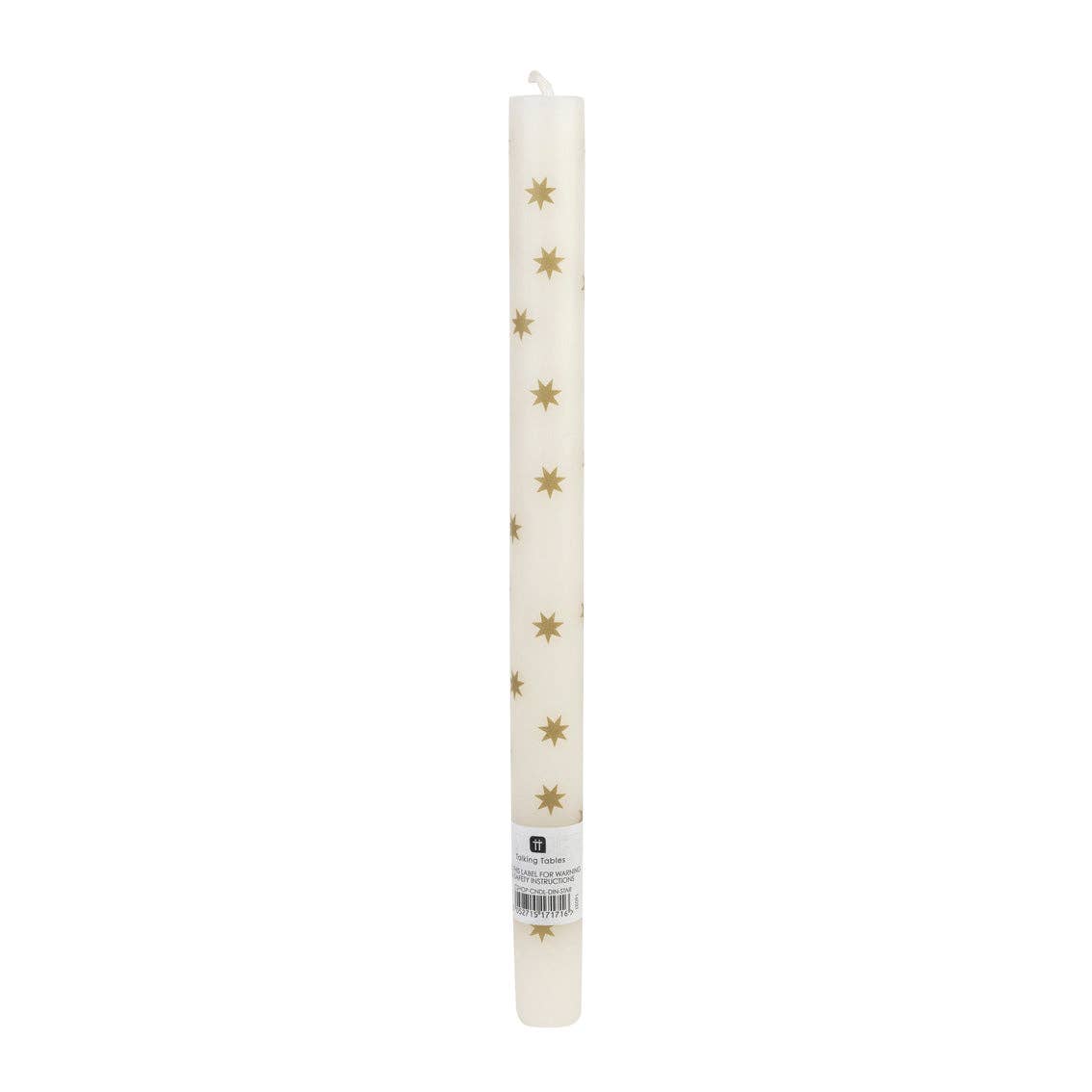 Talking Tables Gold Star Straight Dinner Candles | Christmas/Every Day Dining