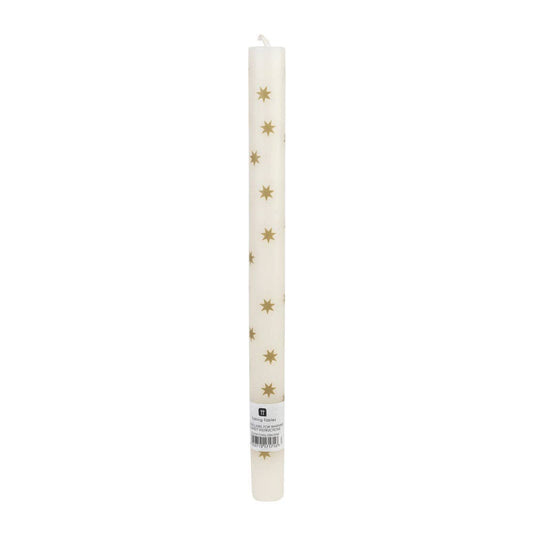 Talking Tables Gold Star Straight Dinner Candles | Christmas/Every Day Dining