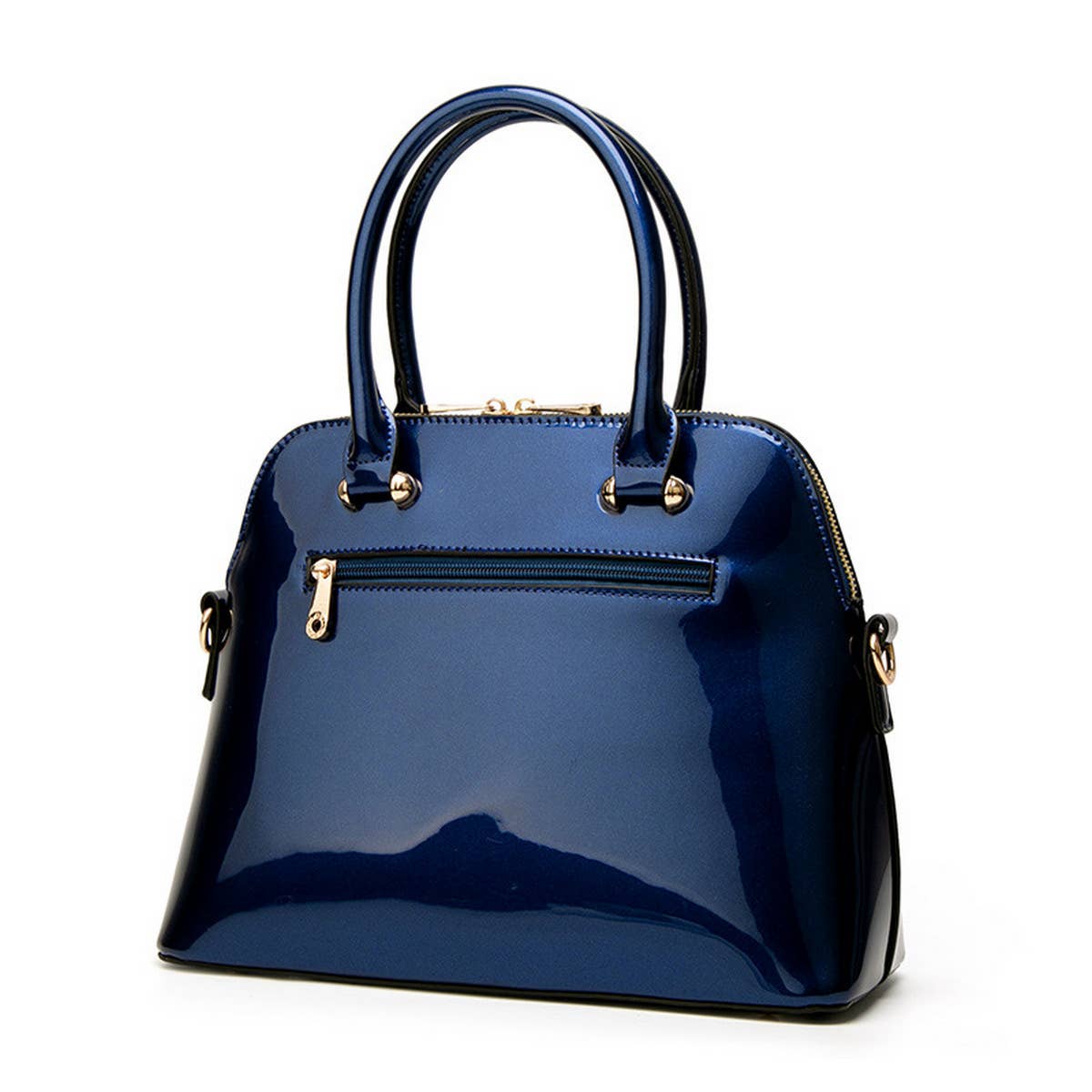 ACCITY Emerald Dome Patent Leather Satchel