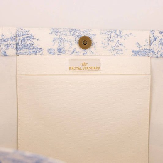 Royal Standard Eden Toile Classic Tote -White/Blue