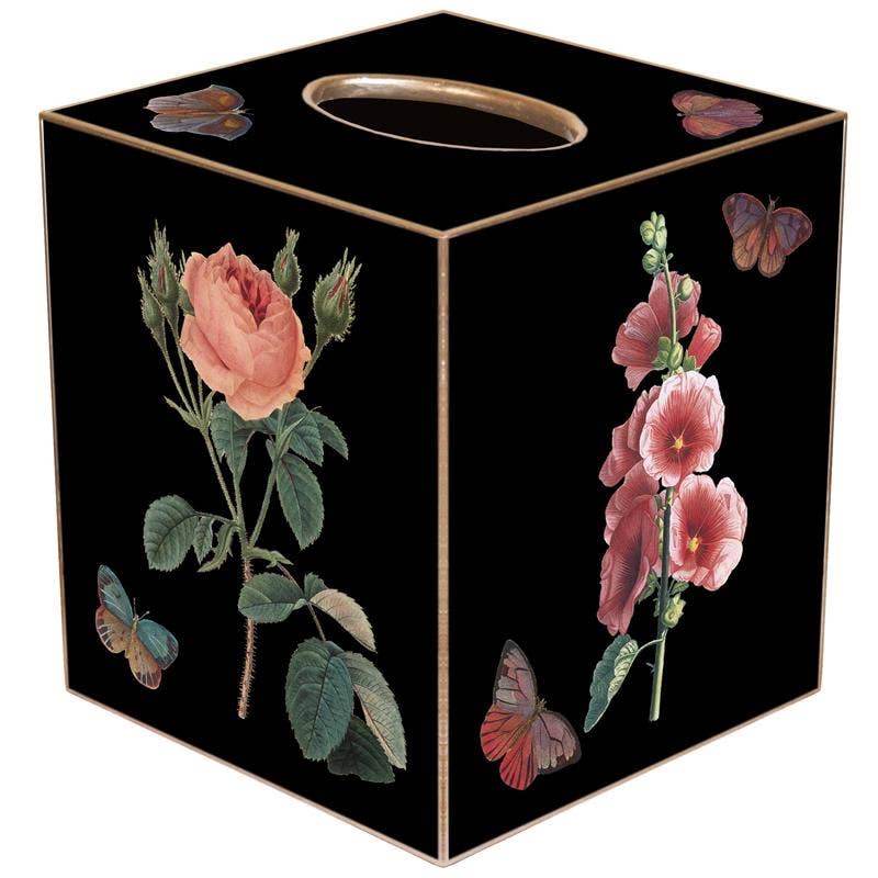 Marye-Kelley Pink Hydrangea, Rose, and Hyacinth Tissue Box Cover