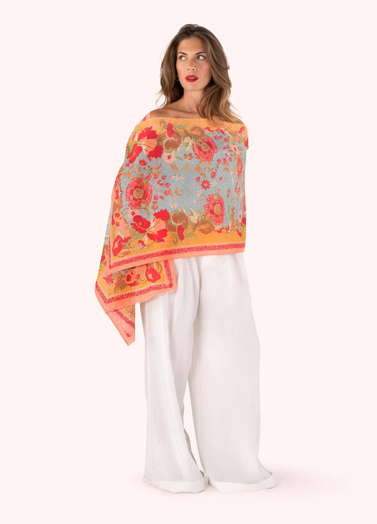 Cotton Scarf - Paisley Poppies, by Powder Designs