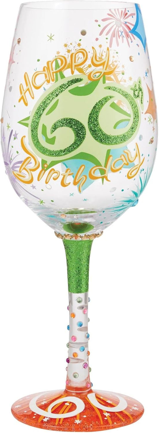 Lolita Happy 60th Birthday Wine Glass