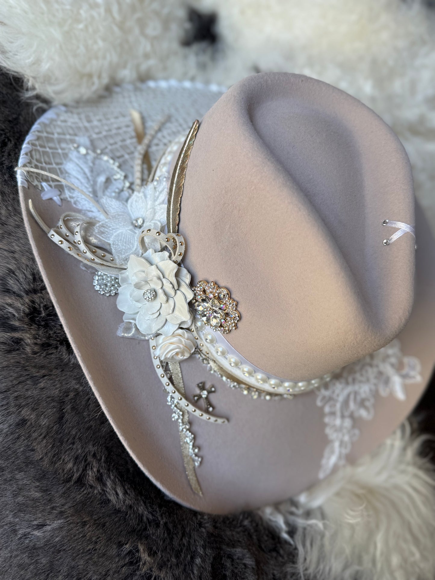 Annie’s Touch Felt Cowgirl Hat- Bridal Collection