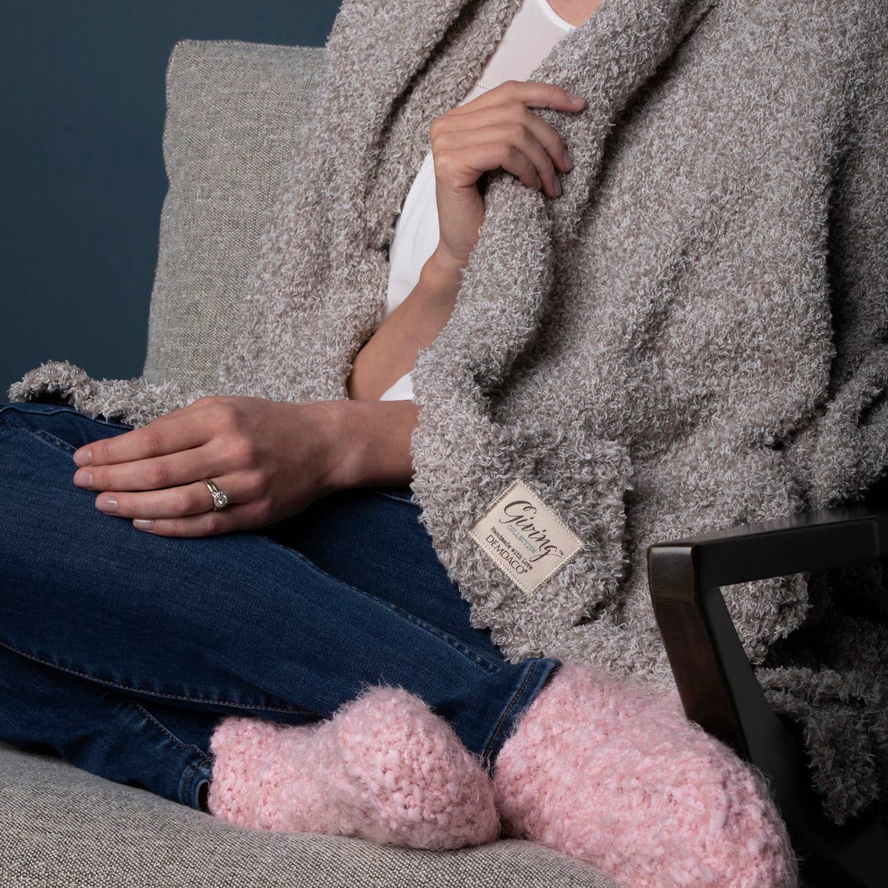 Demdaco Taupe Giving Blanket