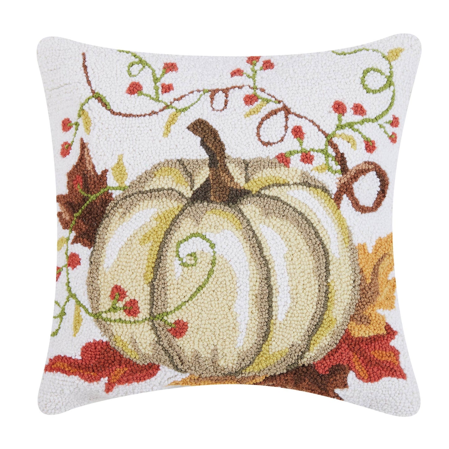 Peking Handicraft Cream Harvest Pumpkin Hook Pillow