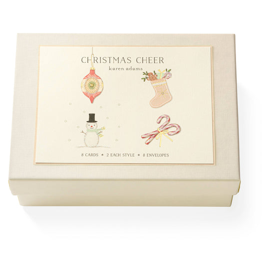 Karen Adams Christmas Cheer Note Card Box