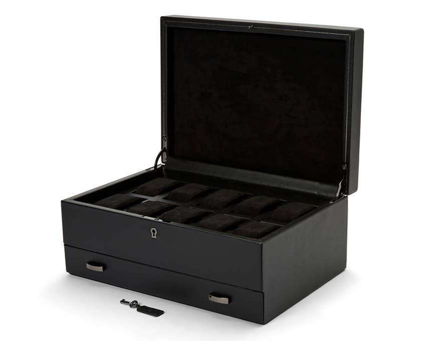 WOLF 1834 British Racing 10 PC Watch Box with Drawer