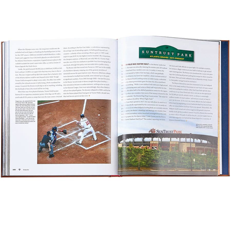 Graphic Image "Ballparks Past and Present" Leather Bound Book