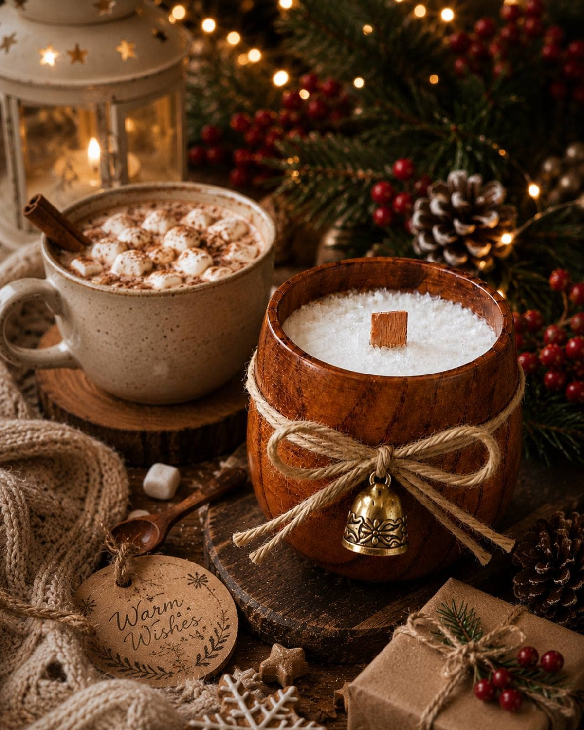 Held in Light - Snowy Barrel Candle