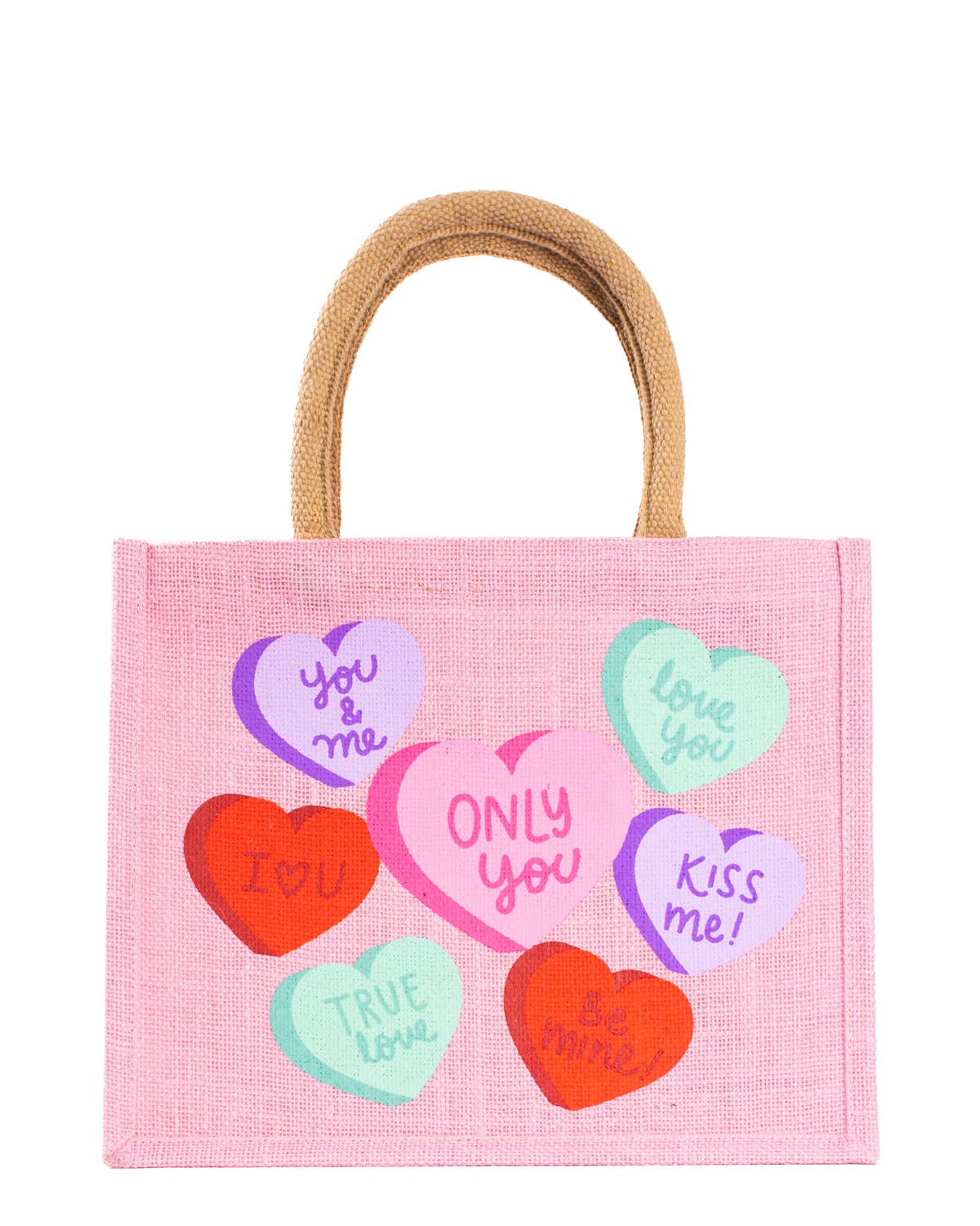 Royal Standard Candy Heart Gift Tote Pink/Multi   12x10x8