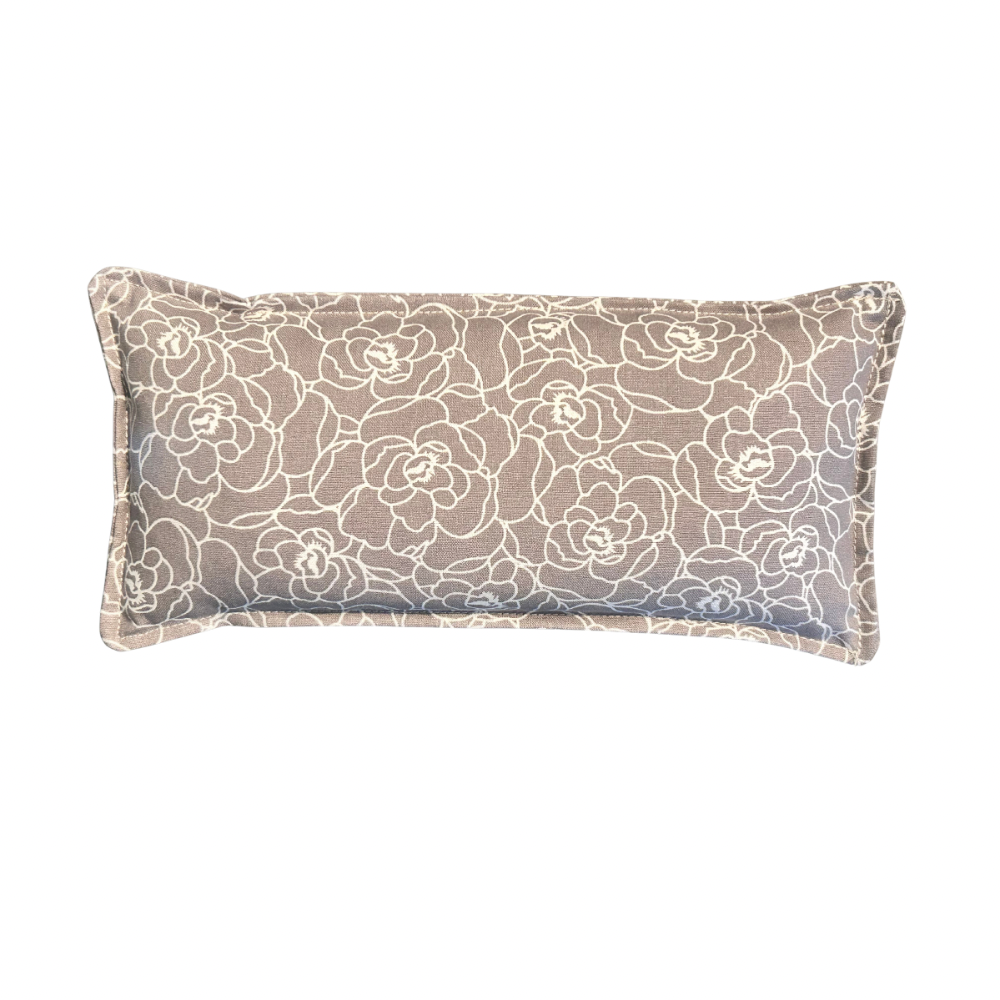 Reusable Hot/Cold Rice Pack - Gray & White Flowers