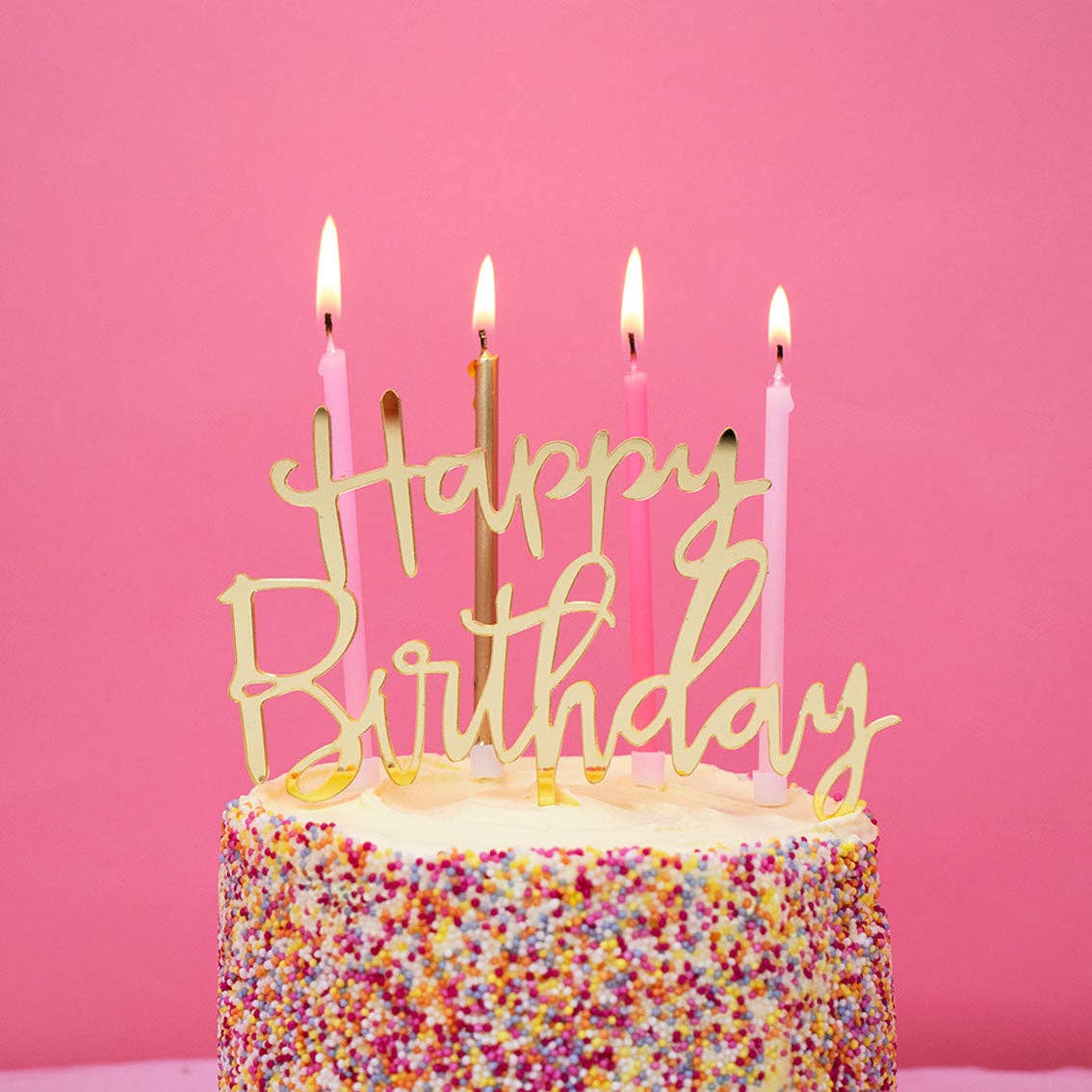 Talking Tables Rose Happy Birthday Cake Topper | Birthday Party Supplies |